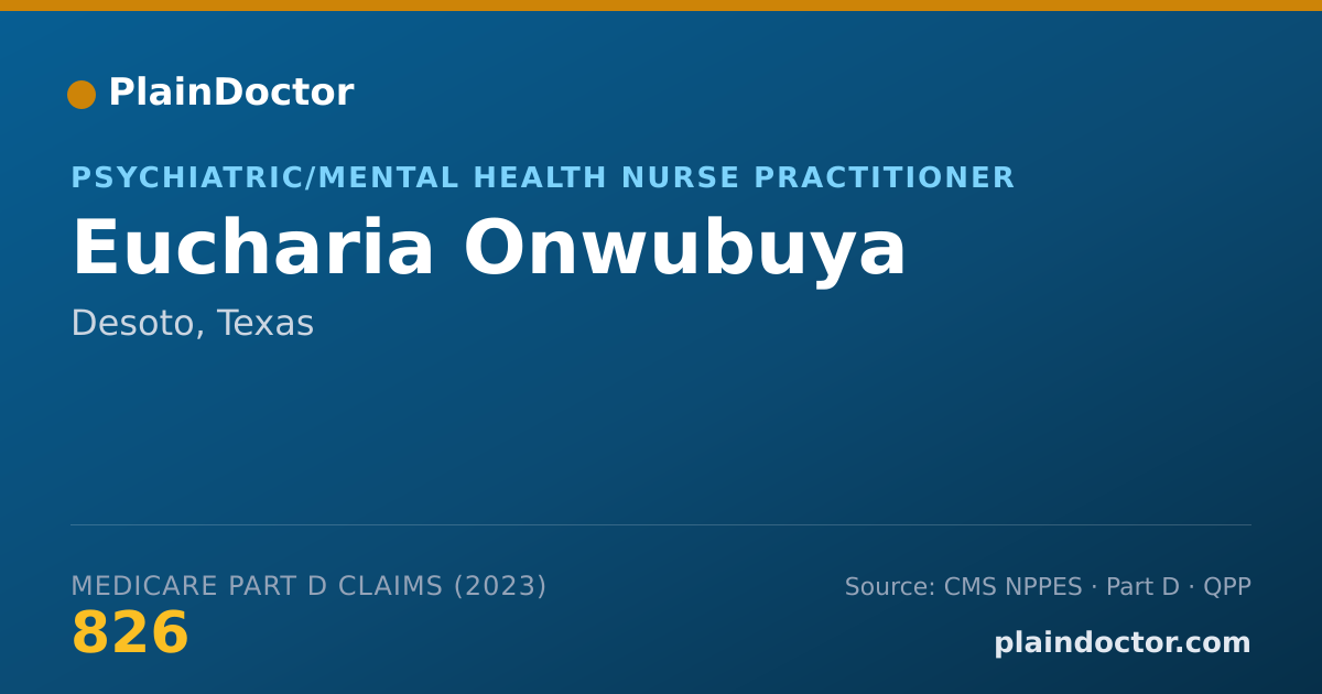 Shareable card for Eucharia Onwubuya - Psychiatric/Mental Health Nurse Practitioner, Desoto, TX