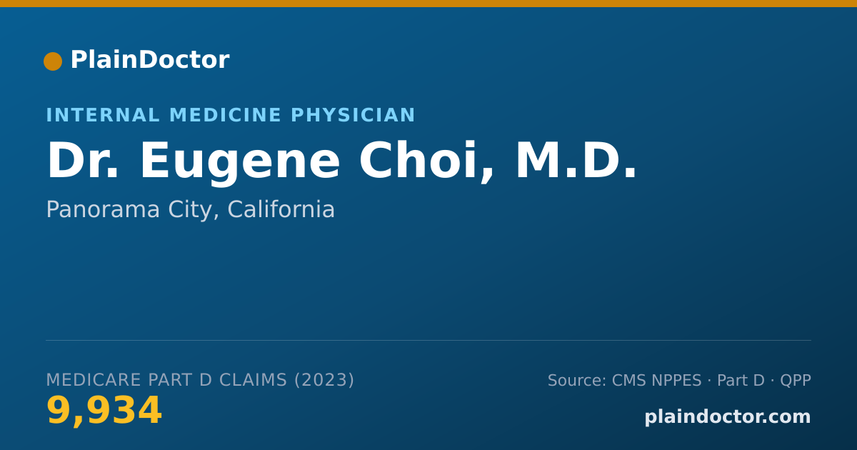Shareable card for Eugene Choi, M.D. - Internal Medicine Physician, Panorama City, CA