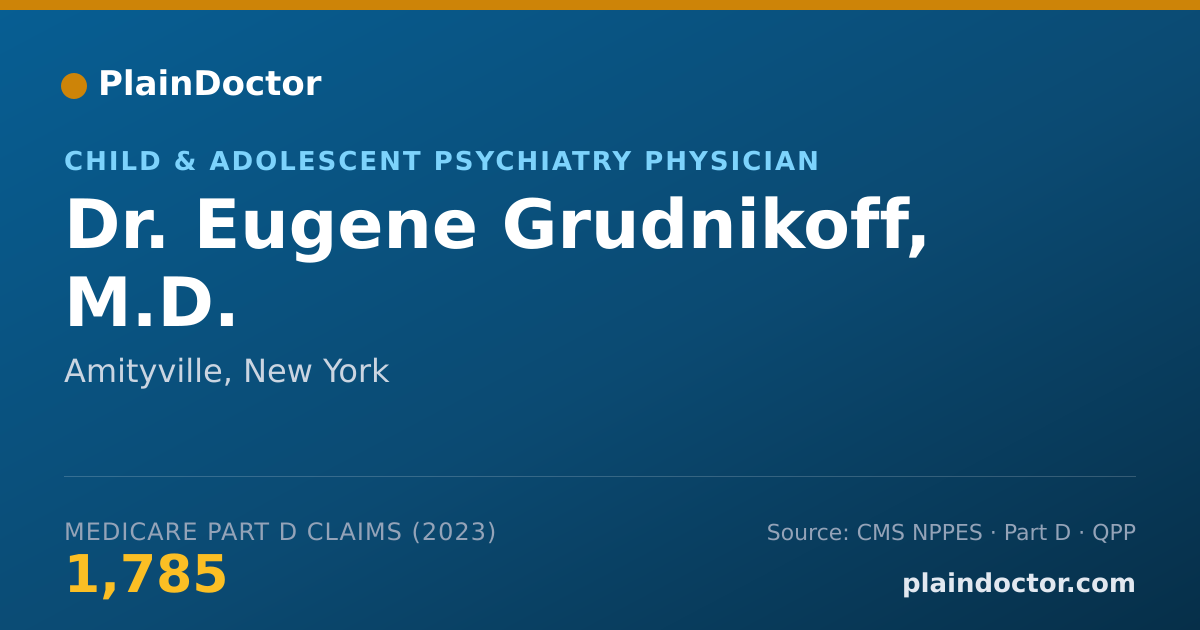 Shareable card for Eugene Grudnikoff, M.D. - Child & Adolescent Psychiatry Physician, Amityville, NY