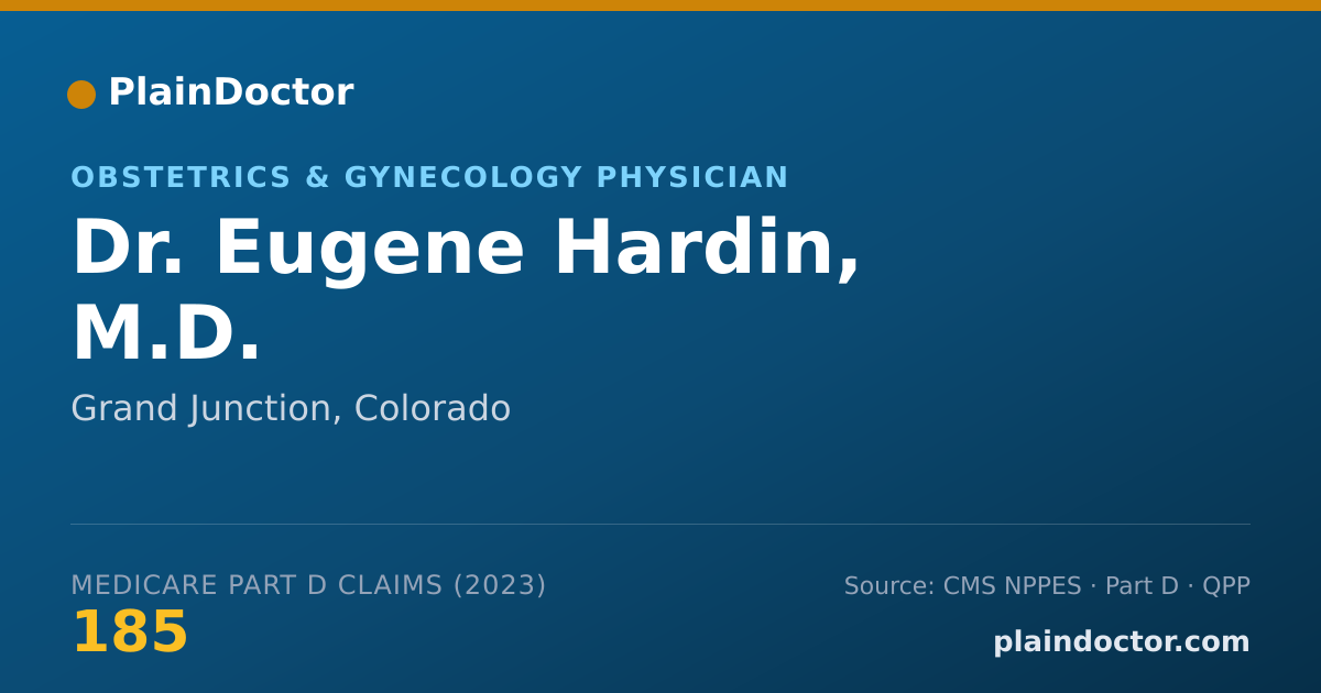 Shareable card for Eugene Hardin, M.D. - Obstetrics & Gynecology Physician, Grand Junction, CO