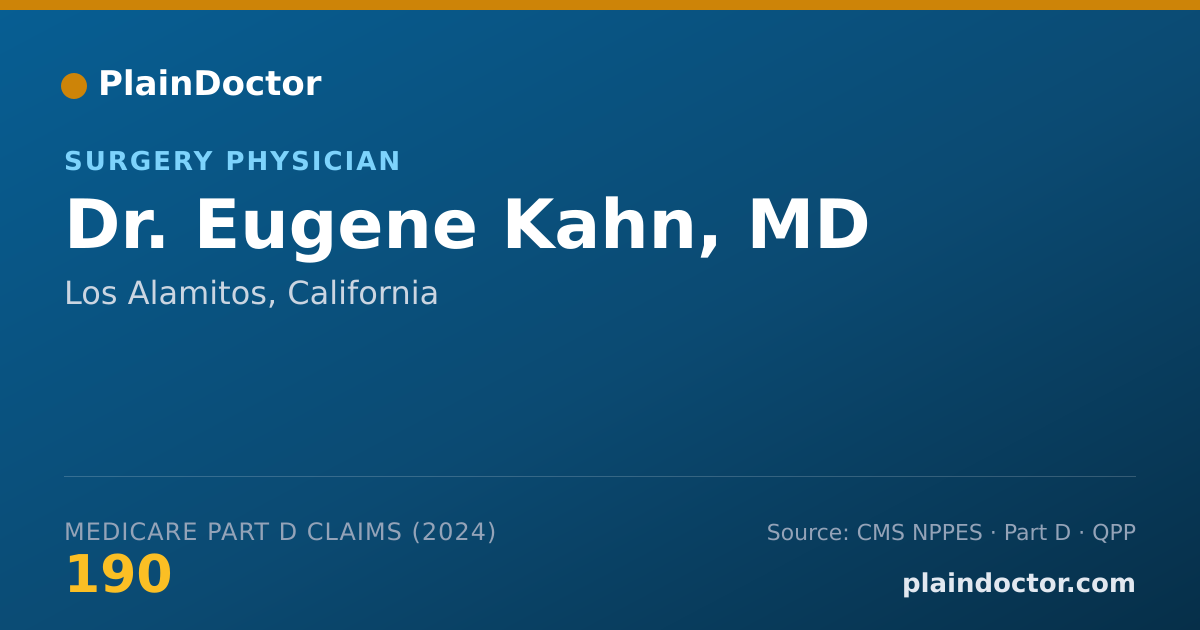 Shareable card for Eugene Kahn, MD - Surgery Physician, Los Alamitos, CA