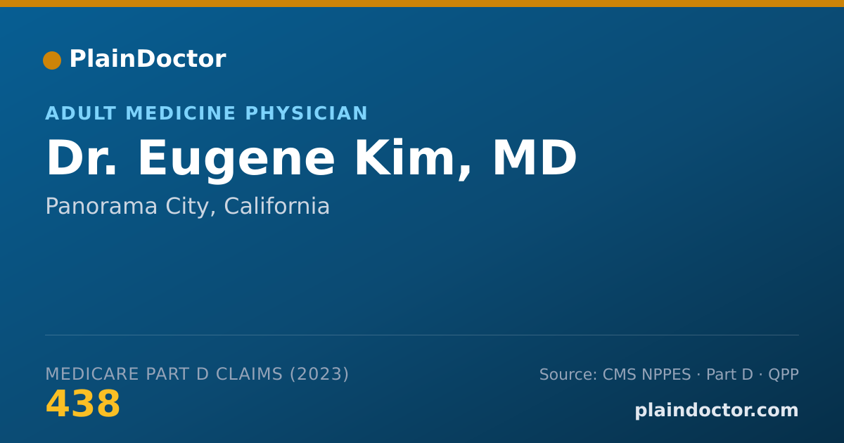 Shareable card for Eugene Kim, MD - Adult Medicine Physician, Panorama City, CA