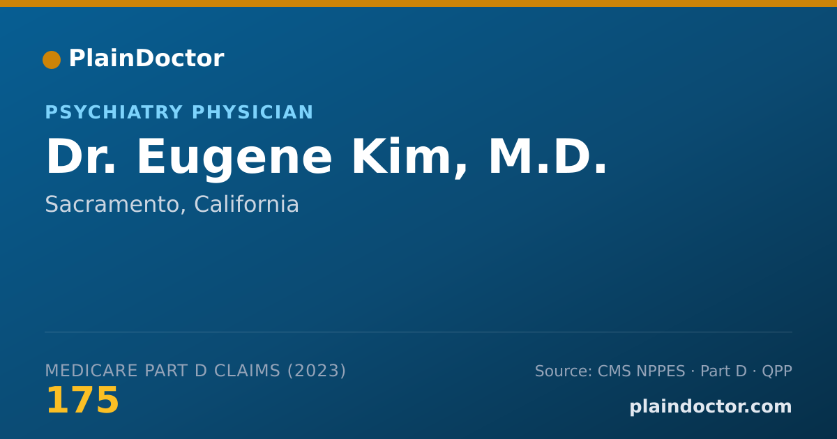 Shareable card for Eugene Kim, M.D. - Psychiatry Physician, Sacramento, CA