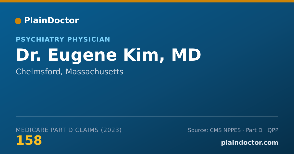 Shareable card for Eugene Kim, MD - Psychiatry Physician, Chelmsford, MA