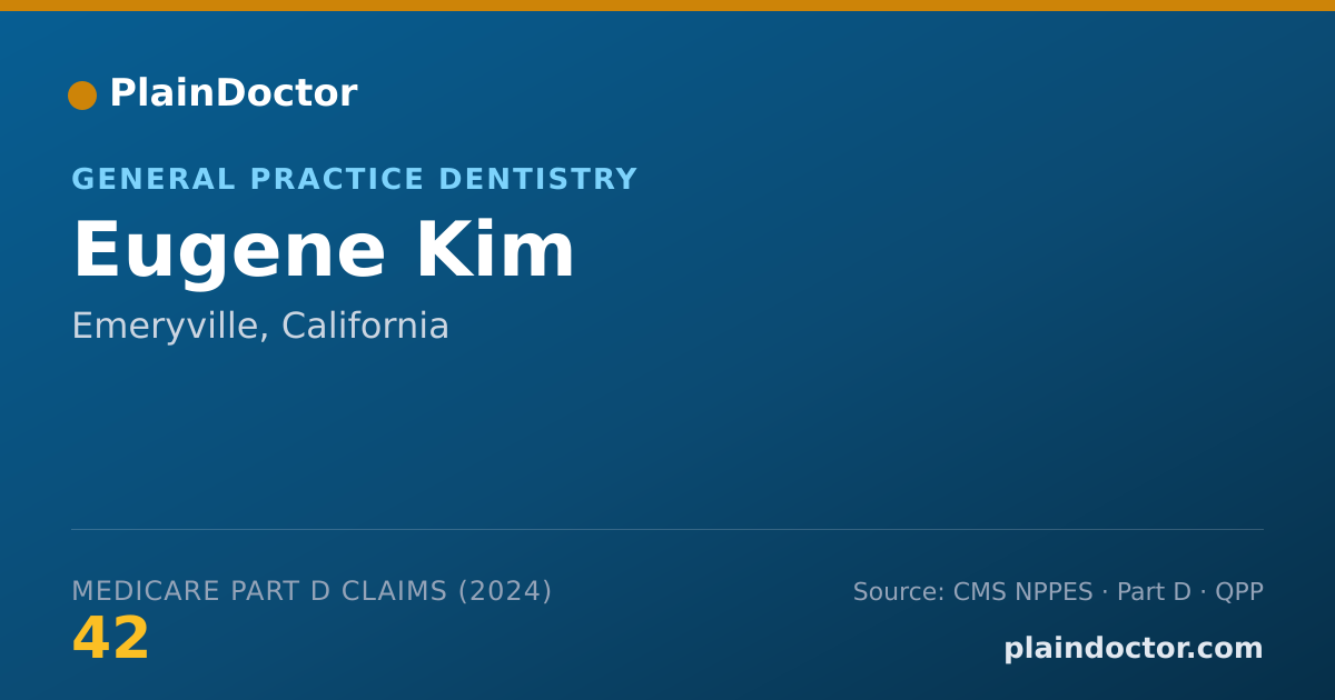 Shareable card for Eugene Kim - General Practice Dentistry, Emeryville, CA