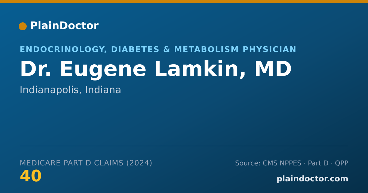 Shareable card for Eugene Lamkin, MD - Endocrinology, Diabetes & Metabolism Physician, Indianapolis, IN