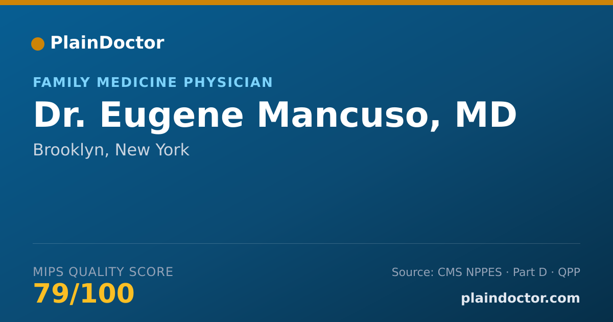 Shareable card for Eugene Mancuso, MD - Family Medicine Physician, Brooklyn, NY