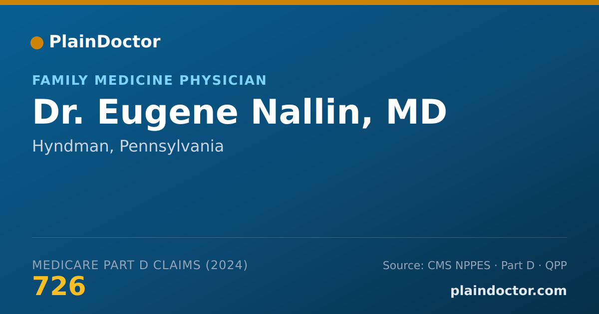 Shareable card for Eugene Nallin, MD - Family Medicine Physician, Hyndman, PA