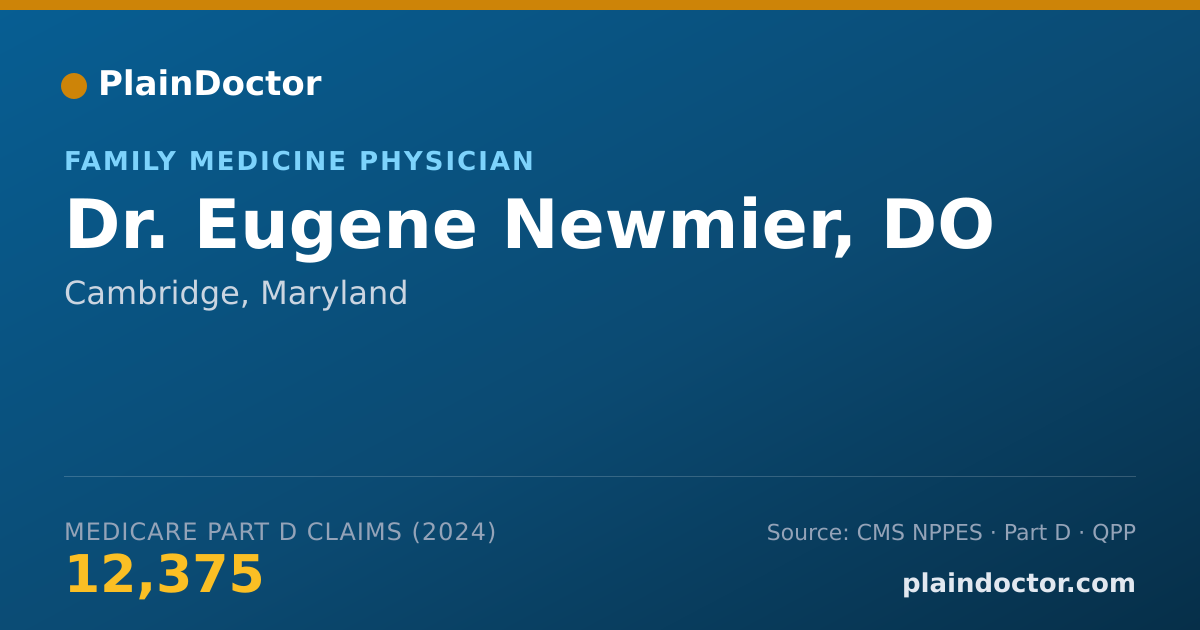Shareable card for Eugene Newmier, DO - Family Medicine Physician, Cambridge, MD