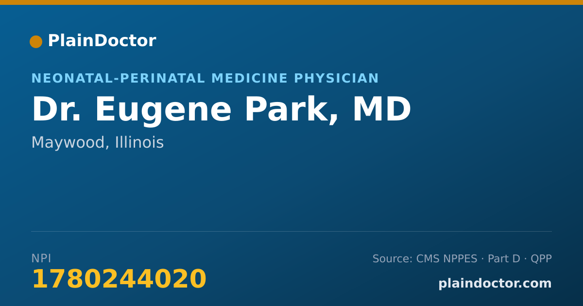 Shareable card for Eugene Park, MD - Pediatrics Physician, Maywood, IL
