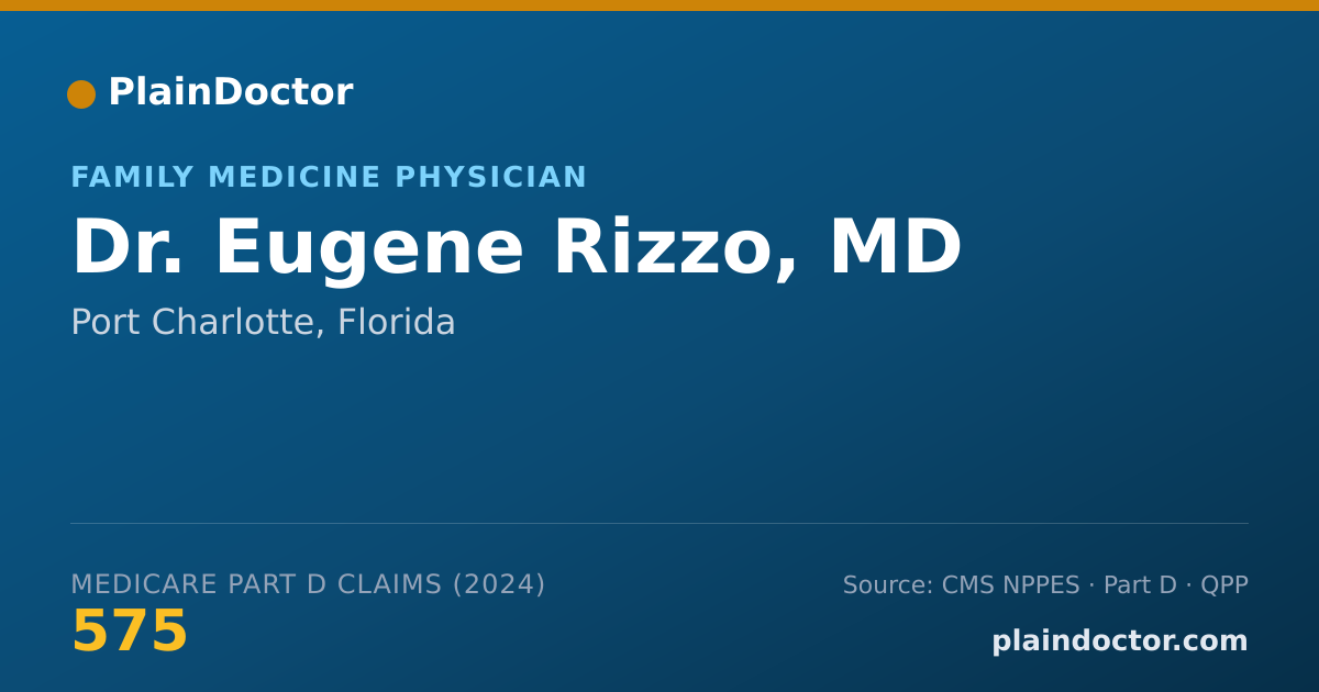 Shareable card for Eugene Rizzo, MD - Family Medicine Physician, Port Charlotte, FL