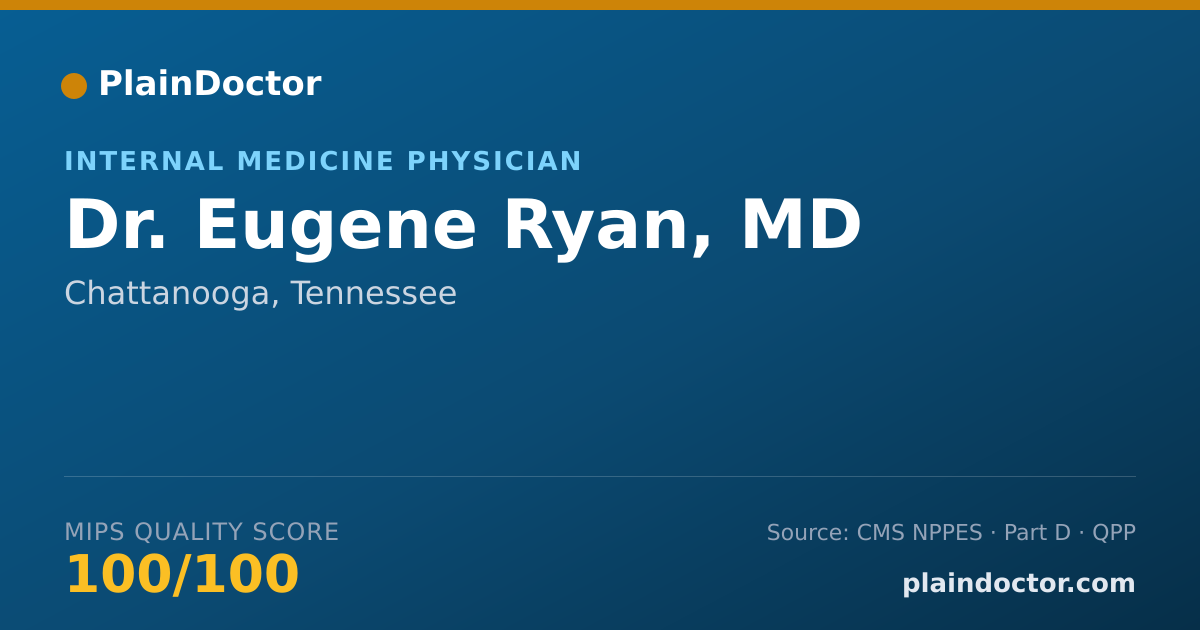 Shareable card for Eugene Ryan, MD - Internal Medicine Physician, Chattanooga, TN