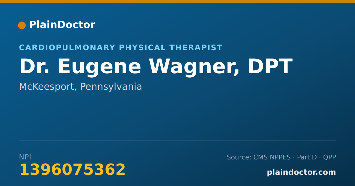 Shareable card for Eugene Wagner, DPT - Cardiopulmonary Physical Therapist, McKeesport, PA
