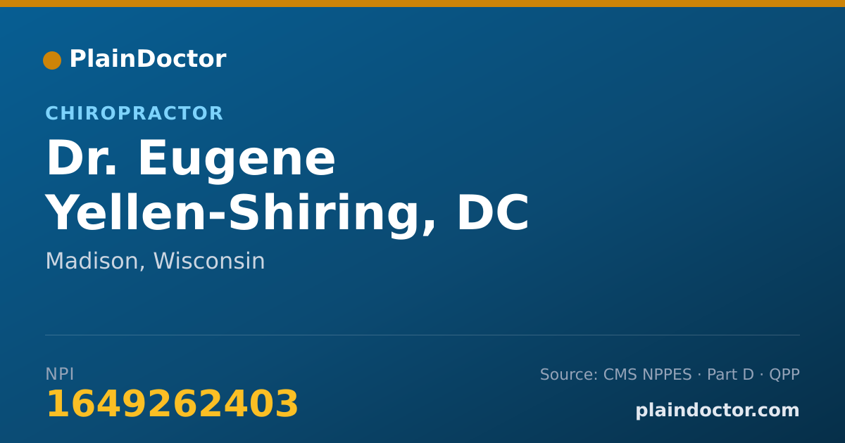 Shareable card for Eugene Yellen-Shiring, DC - Chiropractor, Madison, WI