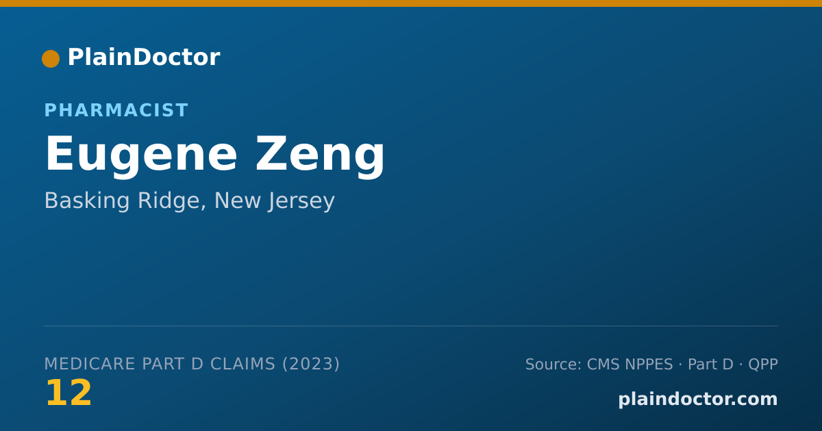 Shareable card for Eugene Zeng - Pharmacist, Basking Ridge, NJ