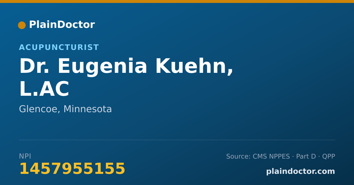 Shareable card for Eugenia Kuehn, L.AC - Acupuncturist, Glencoe, MN