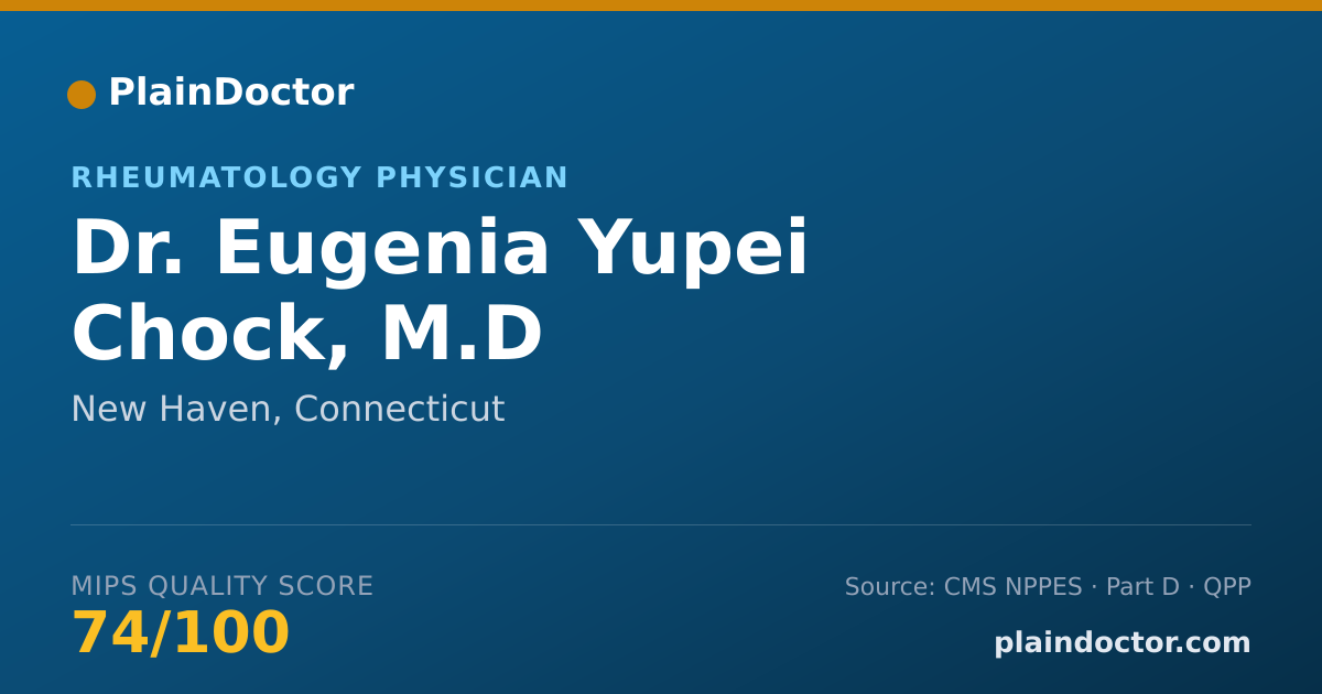 Shareable card for Eugenia Yupei Chock, M.D - Rheumatology Physician, New Haven, CT