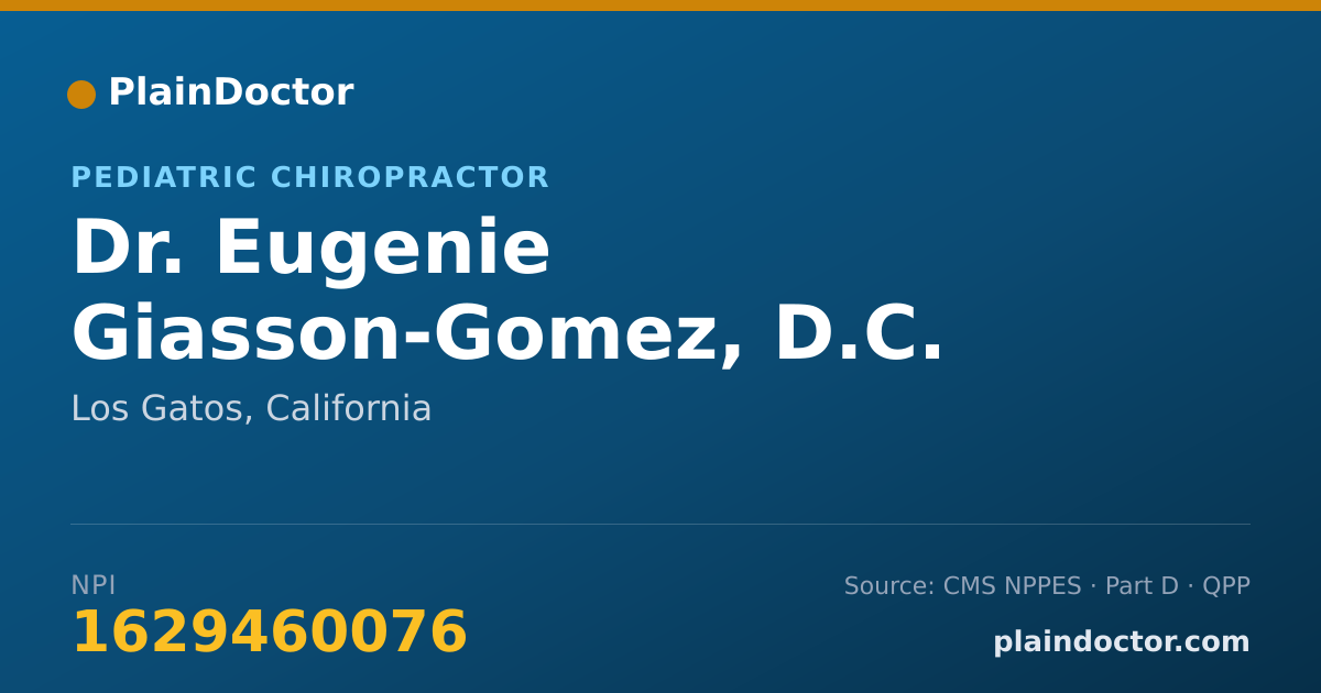 Shareable card for Eugenie Giasson-Gomez, D.C. - Pediatric Chiropractor, Los Gatos, CA