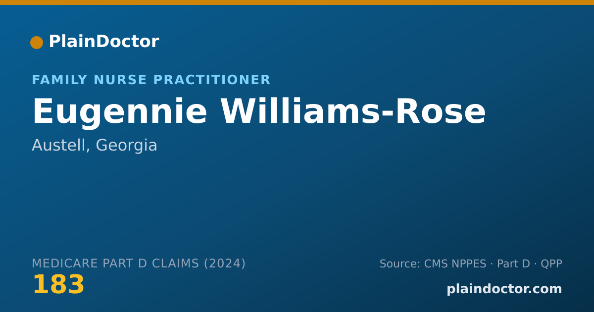 Shareable card for Eugennie Williams-Rose - Family Nurse Practitioner, Austell, GA