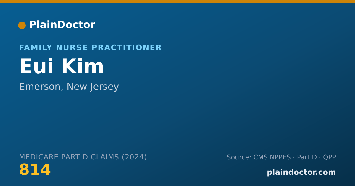 Shareable card for Eui Kim - Family Nurse Practitioner, Emerson, NJ