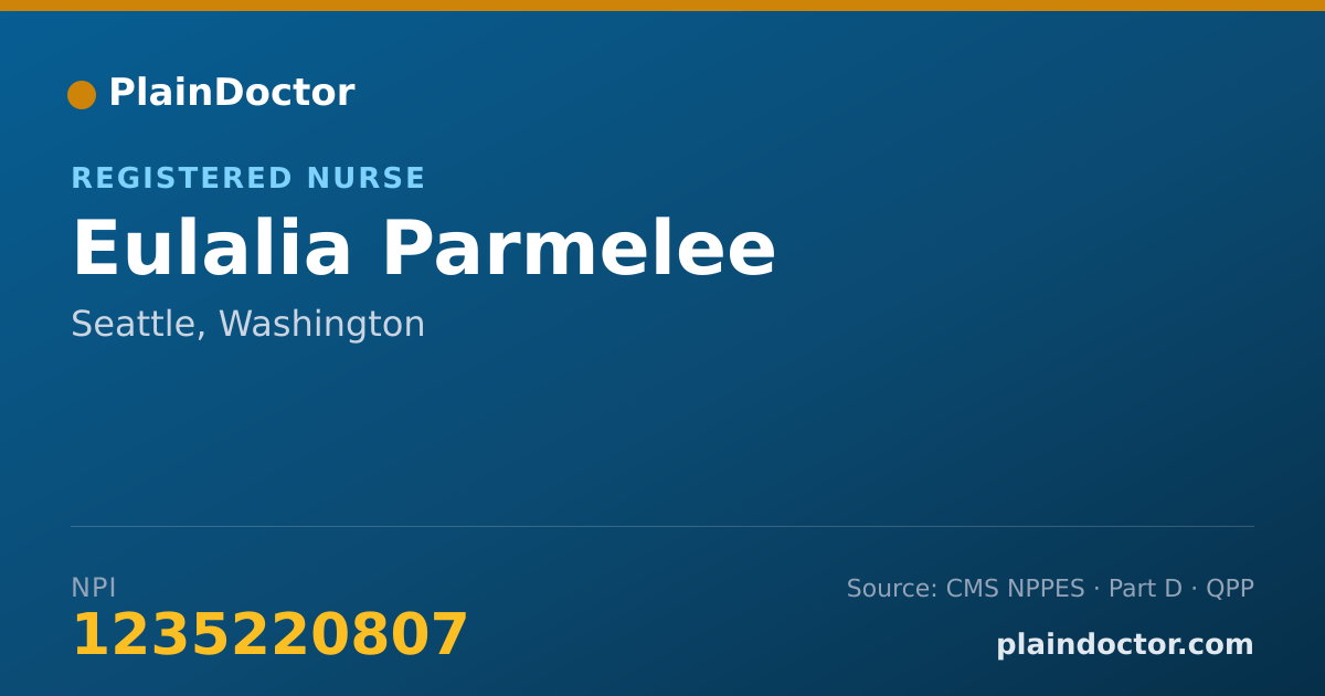 Shareable card for Eulalia Parmelee - Registered Nurse, Seattle, WA