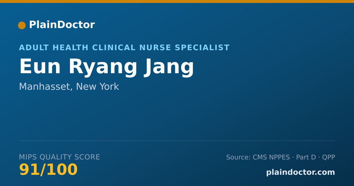 Shareable card for Eun Ryang Jang - Adult Health Clinical Nurse Specialist, Manhasset, NY