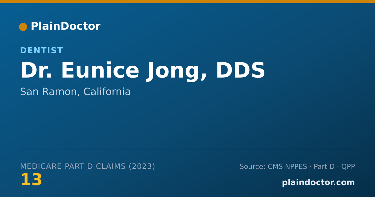 Shareable card for Eunice Jong, DDS - Dentist, San Ramon, CA