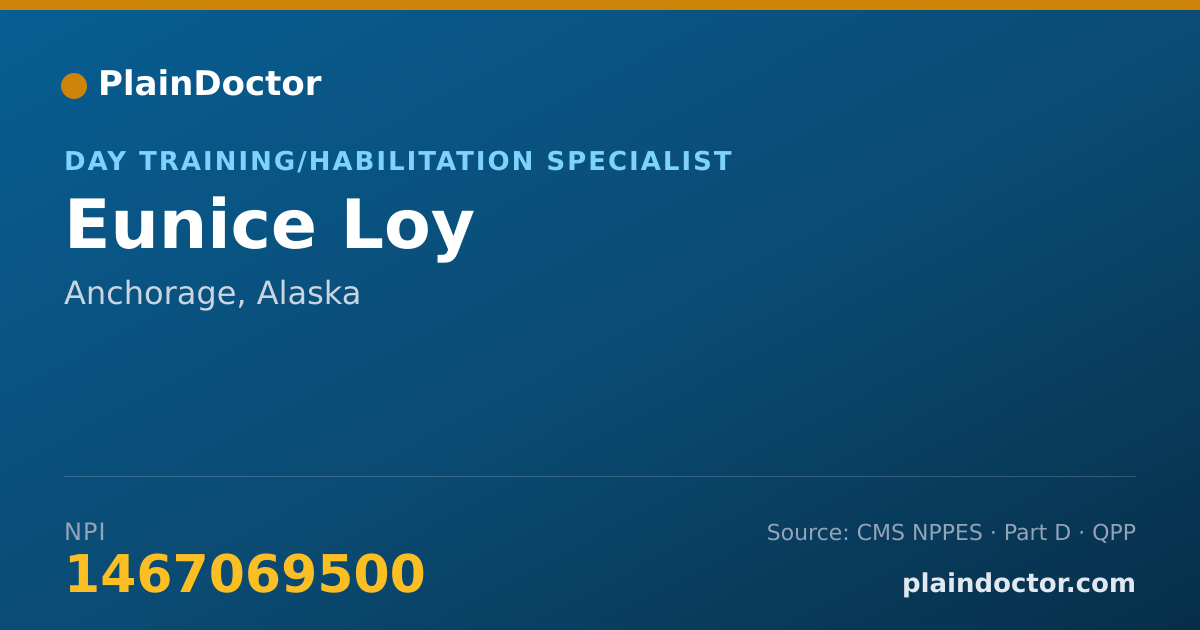 Shareable card for Eunice Loy - Day Training/Habilitation Specialist, Anchorage, AK