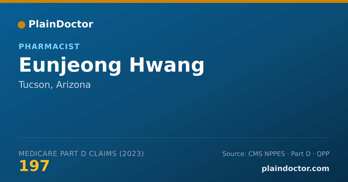 Shareable card for Eunjeong Hwang - Pharmacist, Tucson, AZ