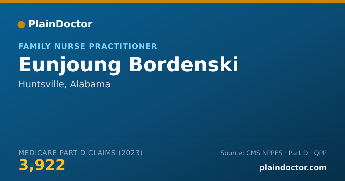 Shareable card for Eunjoung Bordenski - Family Nurse Practitioner, Huntsville, AL