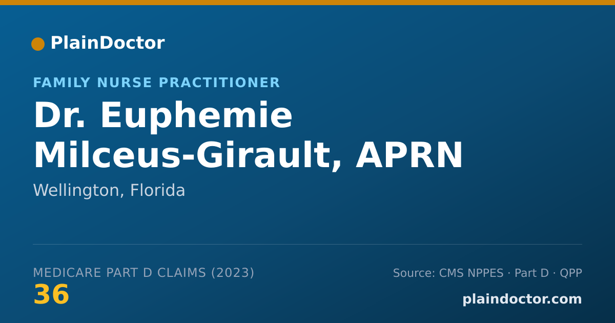 Shareable card for Euphemie Milceus-Girault, APRN - Family Nurse Practitioner, Wellington, FL