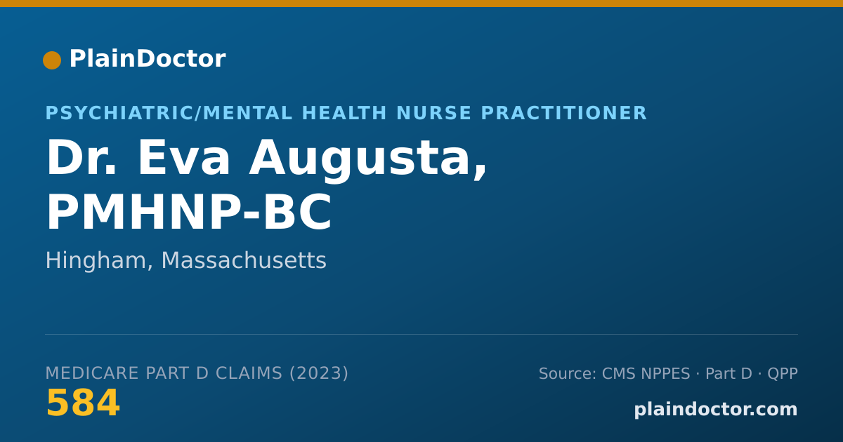 Shareable card for Eva Augusta, PMHNP-BC - Psychiatric/Mental Health Nurse Practitioner, Hingham, MA