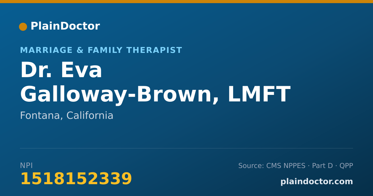 Shareable card for Eva Galloway-Brown, LMFT - Marriage & Family Therapist, Fontana, CA