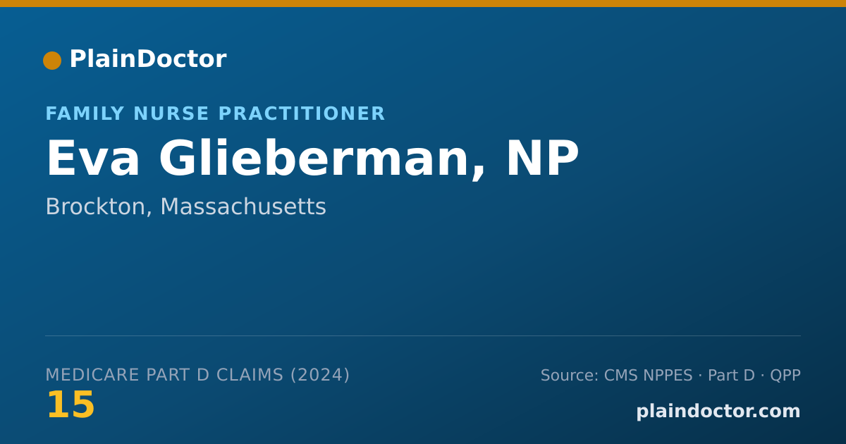 Shareable card for Eva Glieberman, NP - Family Nurse Practitioner, Brockton, MA