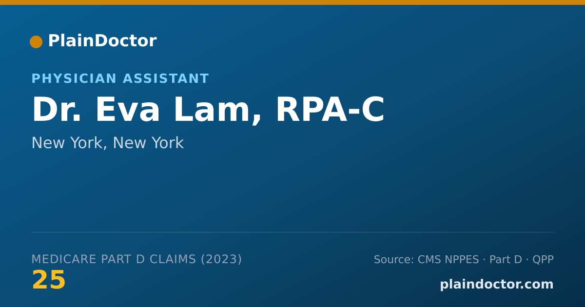 Shareable card for Eva Lam, RPA-C - Physician Assistant, New York, NY