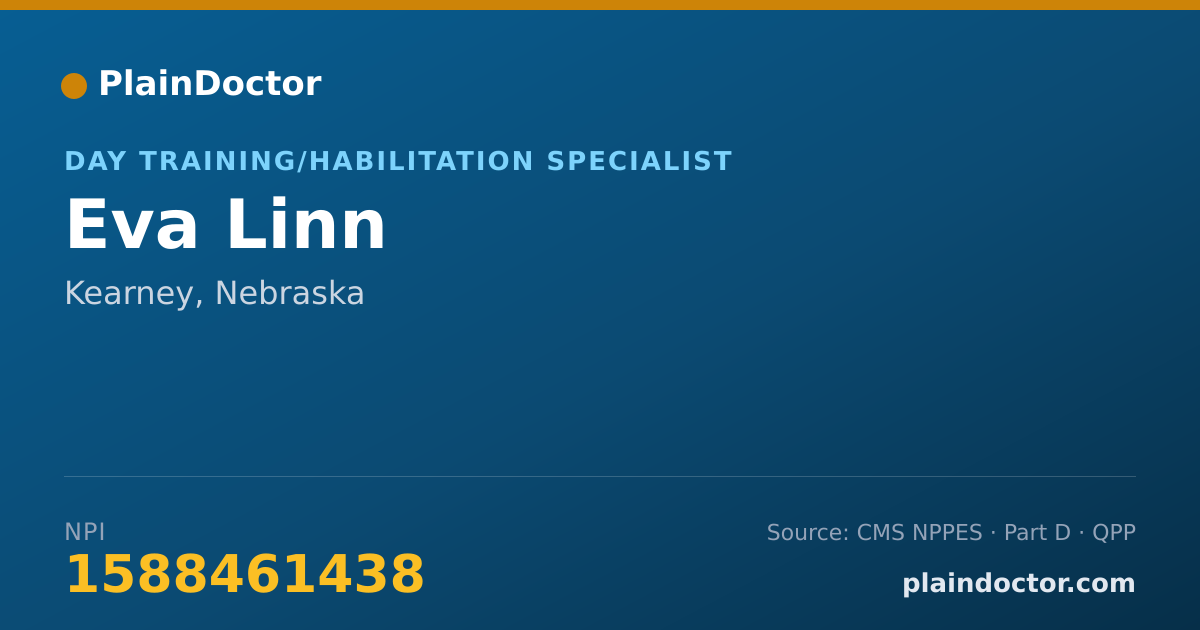 Shareable card for Eva Linn - Day Training/Habilitation Specialist, Kearney, NE