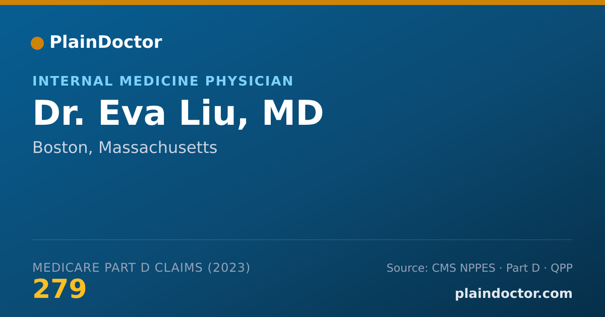 Shareable card for Eva Liu, MD - Internal Medicine Physician, Boston, MA