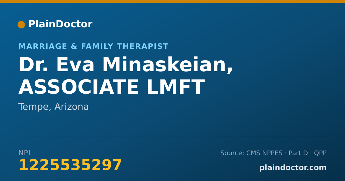 Shareable card for Eva Minaskeian, ASSOCIATE LMFT - Marriage & Family Therapist, Tempe, AZ