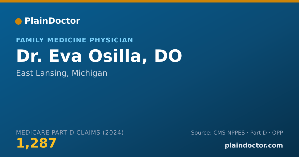 Shareable card for Eva Osilla, DO - Family Medicine Physician, East Lansing, MI