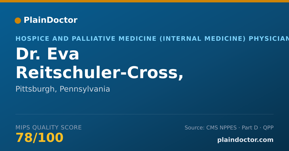Shareable card for Eva Reitschuler-Cross, M.D. - Hospice and Palliative Medicine (Internal Medicine) Physician, Pittsburgh, PA