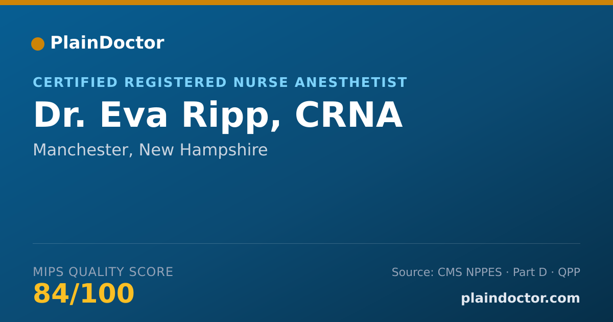 Shareable card for Eva Ripp, CRNA - Certified Registered Nurse Anesthetist, Manchester, NH