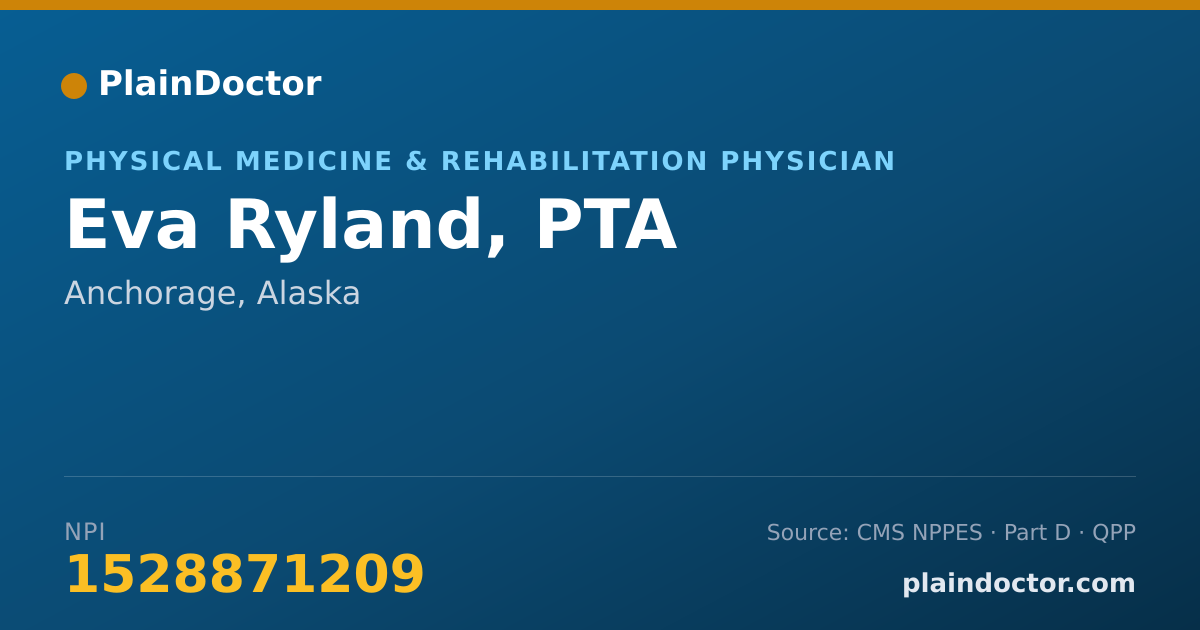 Shareable card for Eva Ryland, PTA - Physical Medicine & Rehabilitation Physician, Anchorage, AK