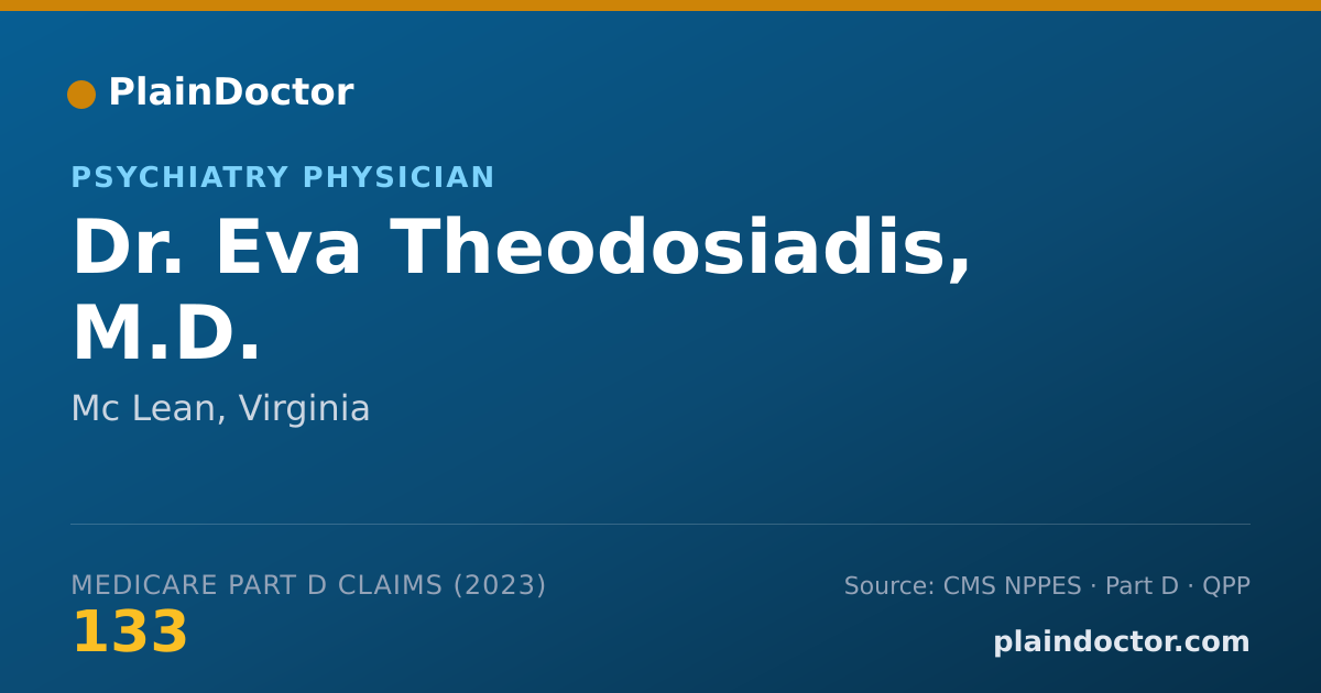 Shareable card for Eva Theodosiadis, M.D. - Psychiatry Physician, Mc Lean, VA