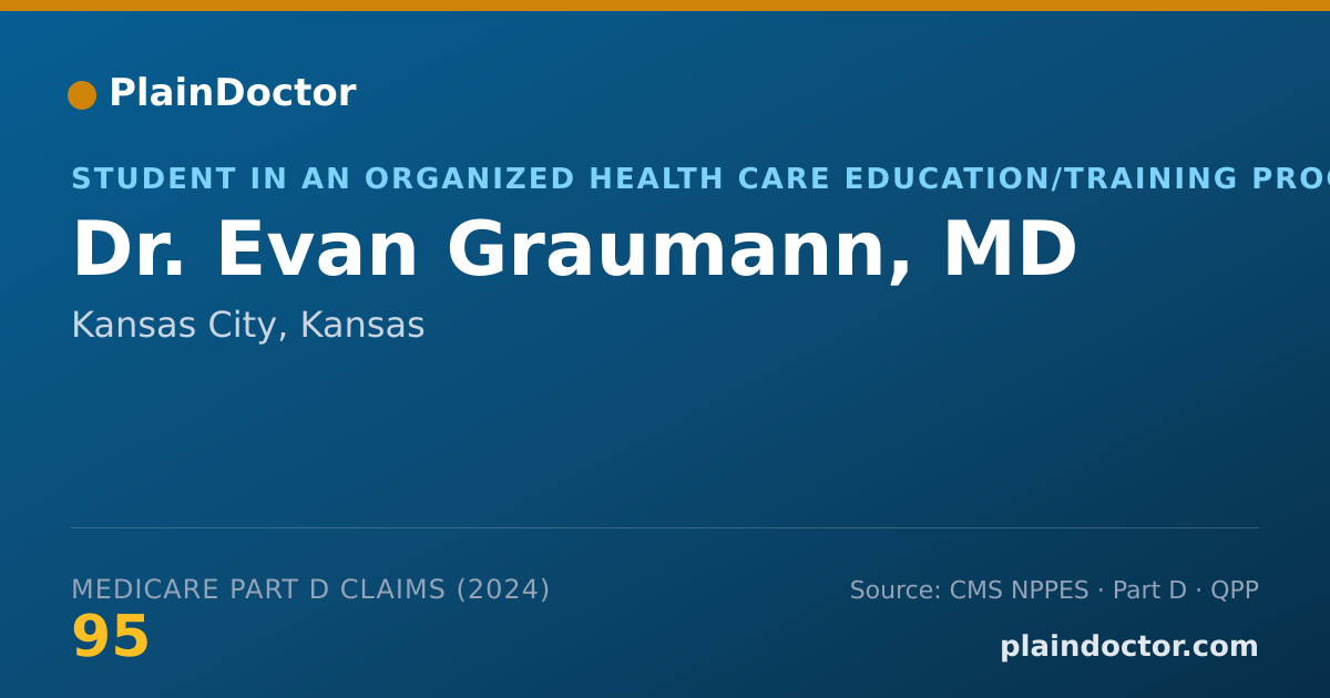 Shareable card for Evan Graumann, MD - Student in an Organized Health Care Education/Training Program, Kansas City, KS