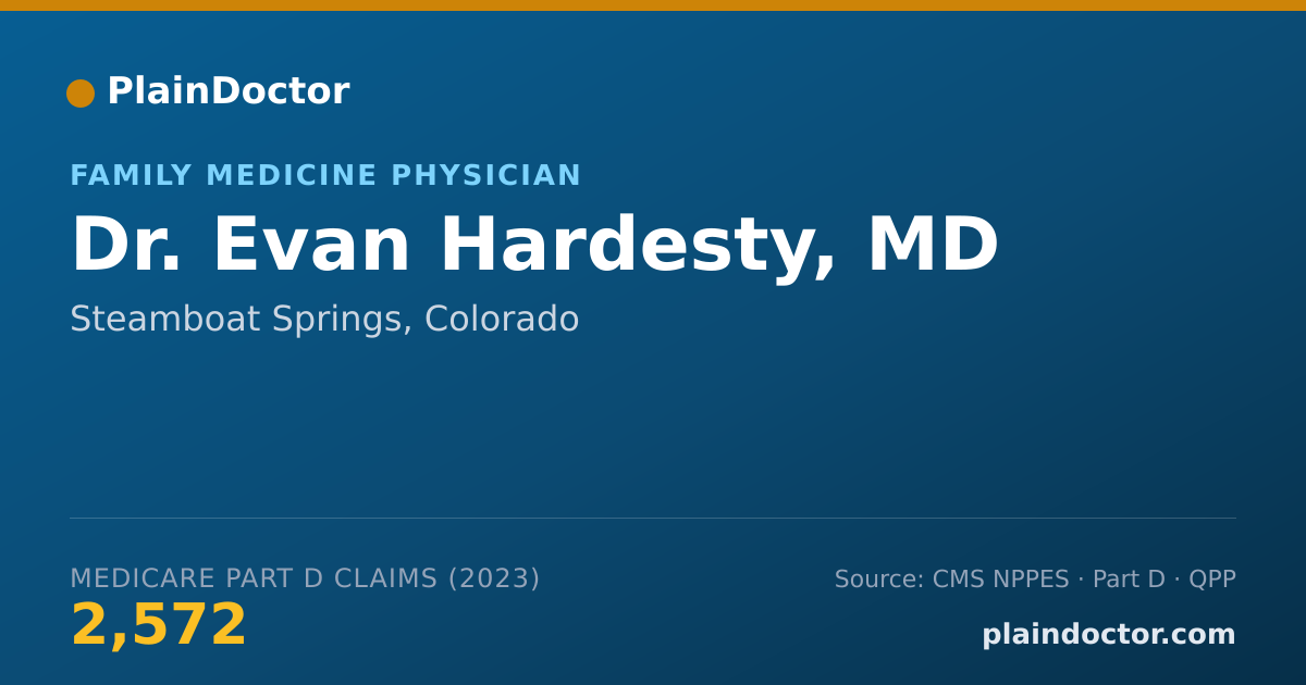 Shareable card for Evan Hardesty, MD - Family Medicine Physician, Steamboat Springs, CO