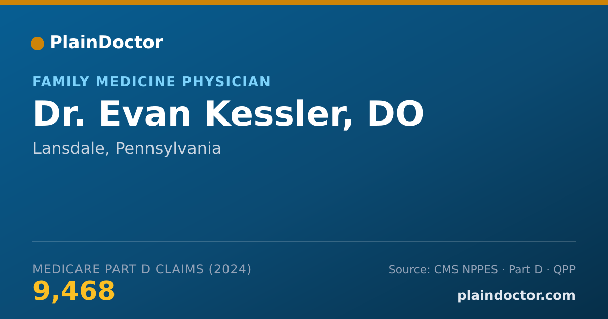 Shareable card for Evan Kessler, DO - Family Medicine Physician, Lansdale, PA