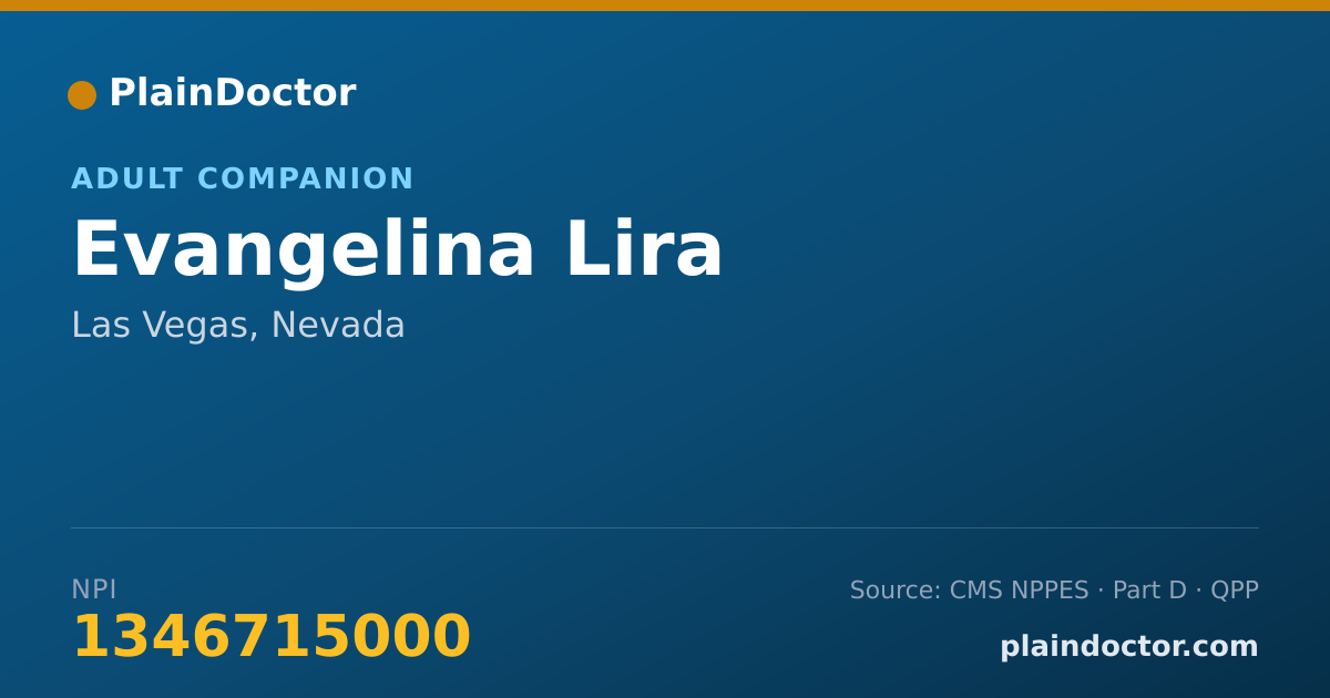 Shareable card for Evangelina Lira - Adult Companion, Las Vegas, NV