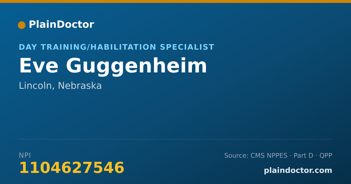 Shareable card for Eve Guggenheim - Day Training/Habilitation Specialist, Lincoln, NE