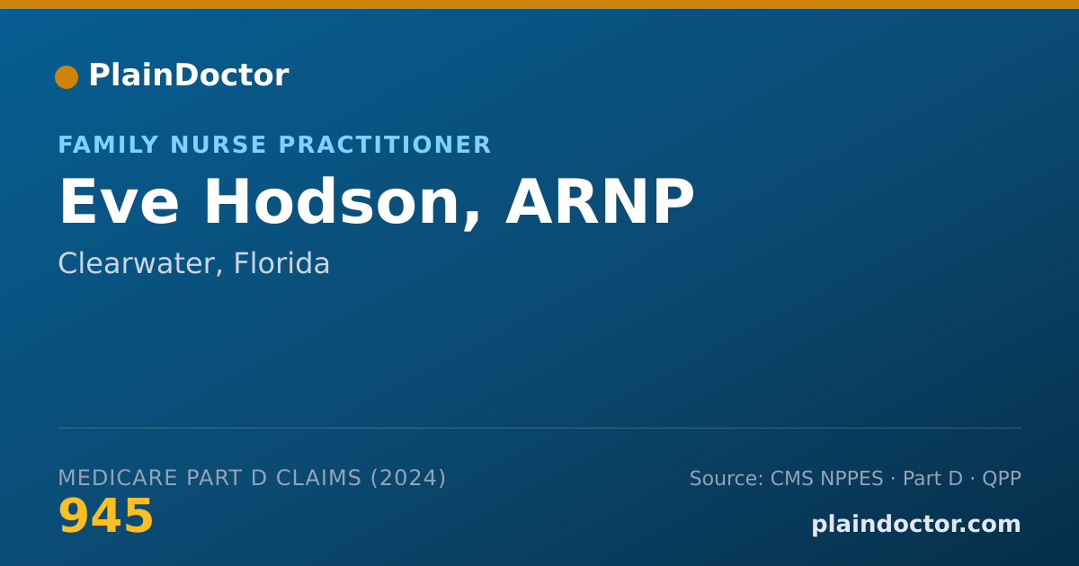 Shareable card for Eve Hodson, ARNP - Family Nurse Practitioner, Clearwater, FL