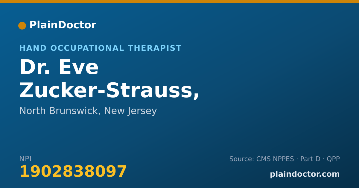 Shareable card for Eve Zucker-Strauss, O.T.R., C.H.T. - Hand Occupational Therapist, North Brunswick, NJ